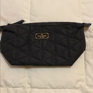 Kate Spade Black Quilted Cosmetic Bag